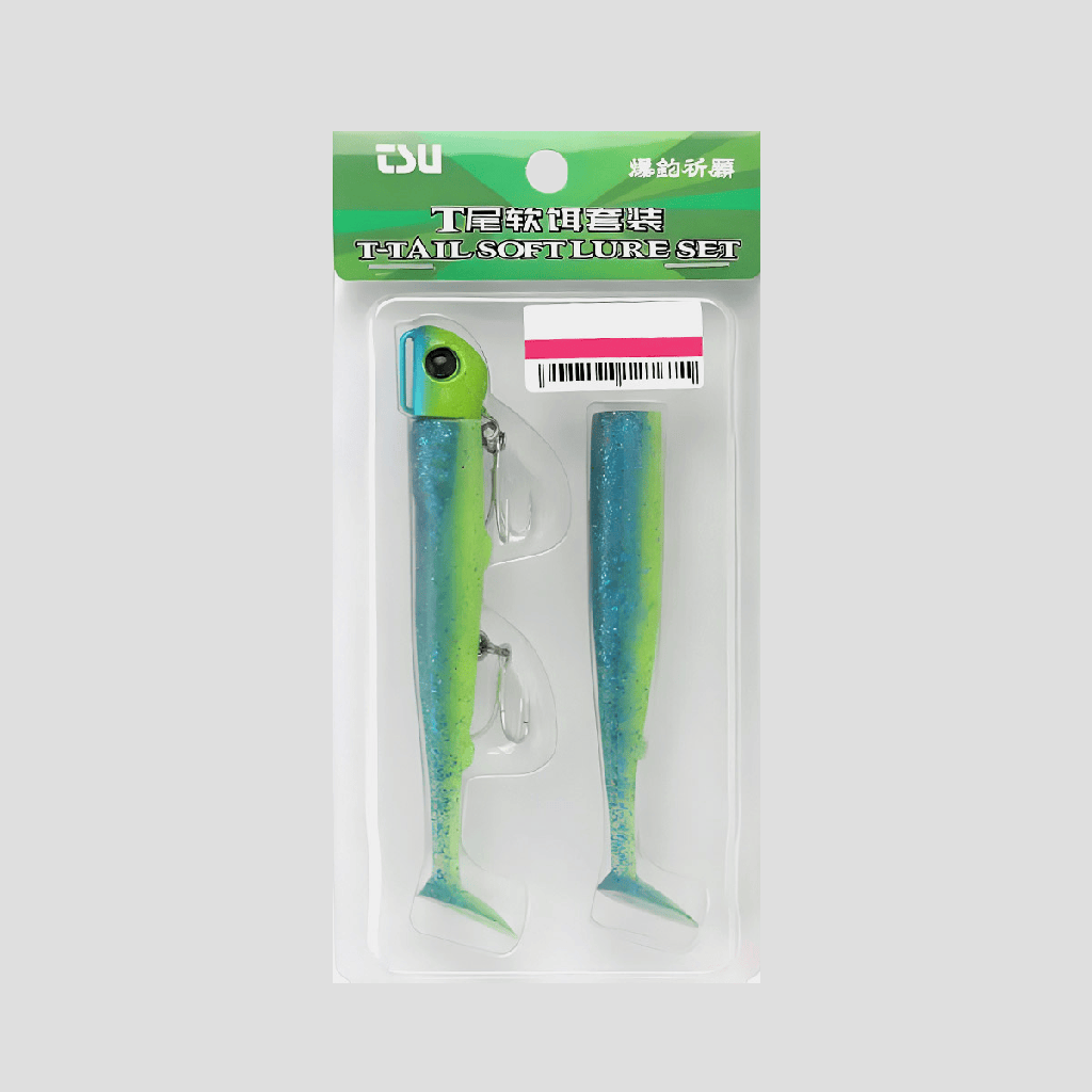 Vinilo Tsurinoya T-Tail Soft Lure Set-Q 35 g x 11 cm