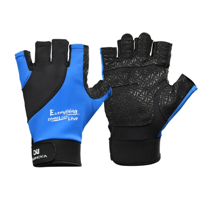 Guante Tsurinoya Dedos Libres Azul, Negro