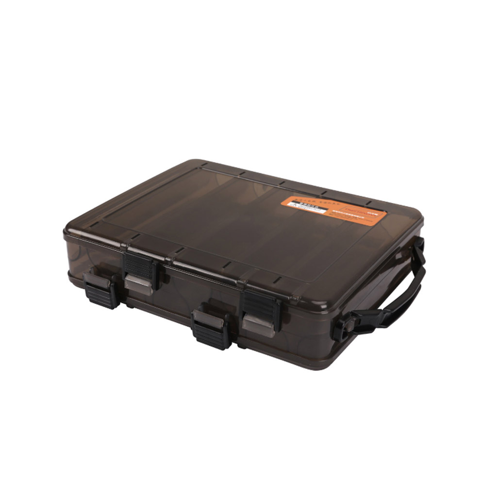 Caja Señuelera Ocean M Double Side - 10 Pcs / Negra Traslucida