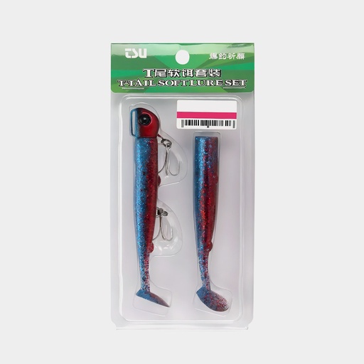[TSU-SET-L] Vinilo Tsurinoya T-Tail Soft Lure Set-L 35 g x 11 cm
