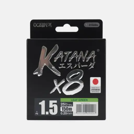 [KTX8020150LG] Multifilamento Ocean Katana 8X - Leaf Green - 0.20MM - 150m 