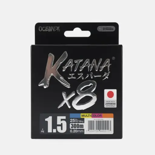 [KTX8020300M] Multifilamento Ocean Katana 8X - Multicolor - 0.20mm - 300M