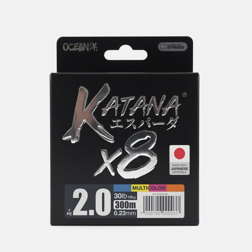 [KTX8023300M] Multifilamento Ocean Katana 8X - Multicolor - 0.23mm - 300M