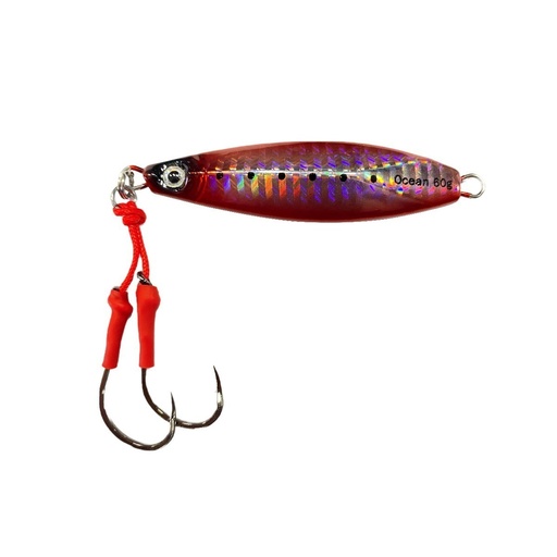 [JZK-SL60-RB] Jig Ocean Jizoku Slow 60 g / Red Burning