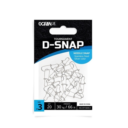 [OFT-NDSN-3] Snap Ocean Needle Duolock #3 X 20 uds / Silver