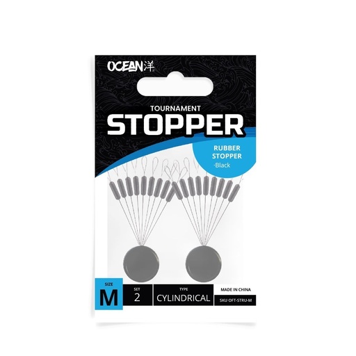 [OFT-STRU-M] Stopper Ocean Space Bean Cylindrical M x 2 set / Black