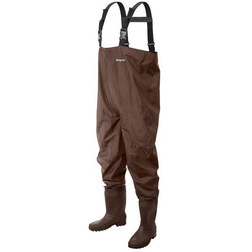 [2RN011-110] Wader Froggtoggs Rana Pvc Lug Chest - Brown Size 11
