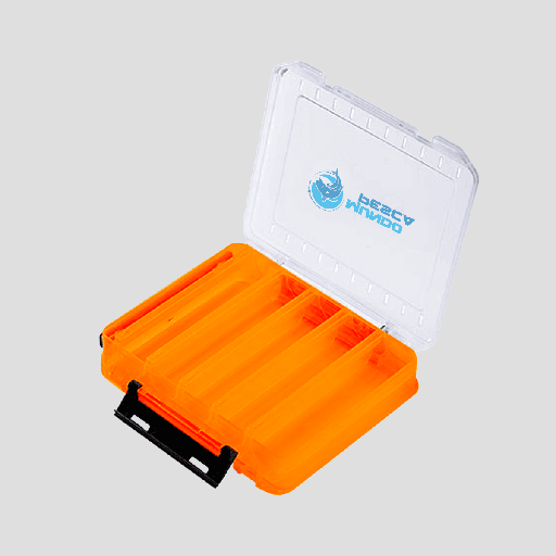 [CSE-MM-O10] Caja Señuelera Mundo Pesca M Double Side - 10 Pcs / Orange