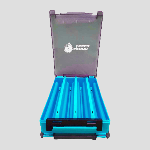 [CSE-MVM-C7] Caja Señuelera Mundo Pesca Vertical M / Celeste - 7 Pcs