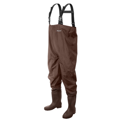 [2RN011-120] Wader Froggtoggs Rana Pvc Lug Chest - Brown Size 12